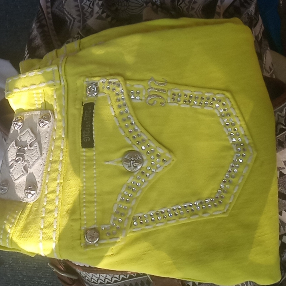 Yellow Miss Me Jeans
